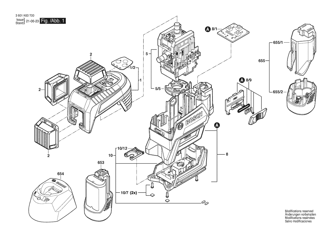 GLL 3-80 CG 601 K63 T00 | Outillage électroportatif