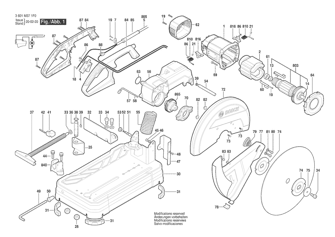 Image of Bosch spare parts page