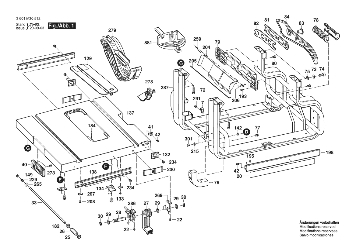 GTS1031 3 601 M30 512 Bosch Professional power tools