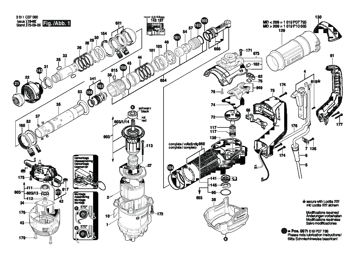3 611 C21 030 Motor Anker Rotor Ersatzteil für Bosch GSH 5 CE 3 611 C21 000 