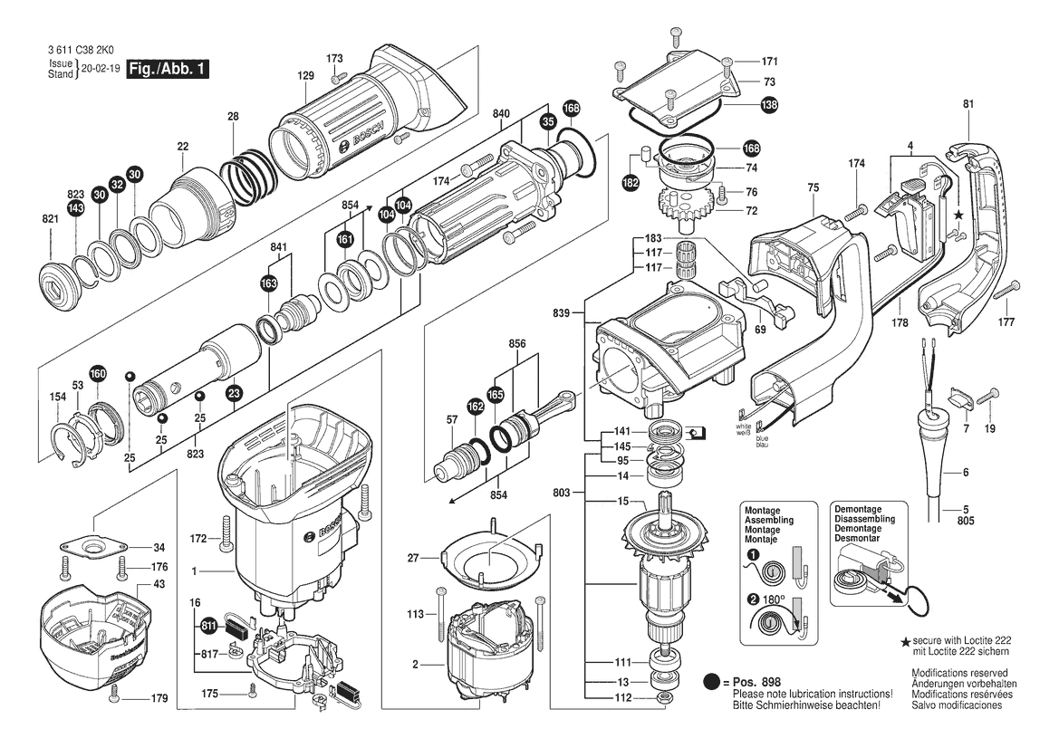2x Kohlebürsten für Bosch GSH 5 CE 0 611 313 738 0 611 313 740 0 611 313 741